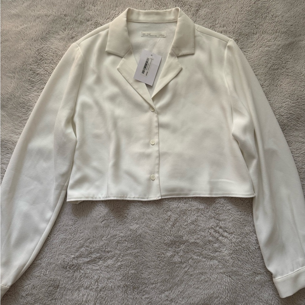 Oak + fort cropped blouse